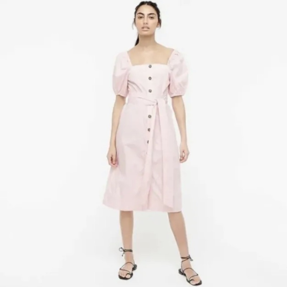 J Crew Cottage dress Item square neck 100% cotton PINK CLOUD size XL AY637 NWT